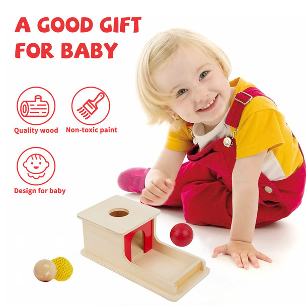 Adena Montessori Wooden Toy For 612 Month Baby 3 BallsSorting And Stacking Colorful