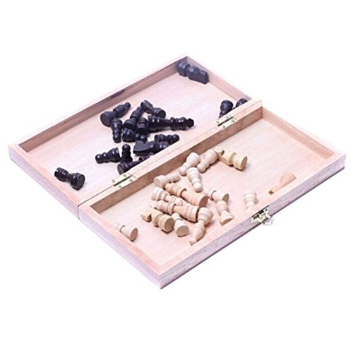 Bluesnail 15 Classic Vintage Standard Folding Wooden Chess Set Foldable Games Board