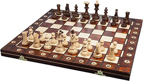 Chess And Games Shop Muba Beautiful Handcrafted Wooden Chess Set With Board And Chess Pieces 16Inch