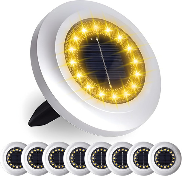 Solar Ground Light 8 Packs, Upgraded 16Leds Solar Outdoor Light For Patio, MowerFriendly Withstand 200Lbs Solar Powered Lights Solar Ground Light 8 Packs, Upgraded 16Leds Solar Outdoor Light For Patio, MowerFriendly Withstand 200Lbs Solar Powered Lights