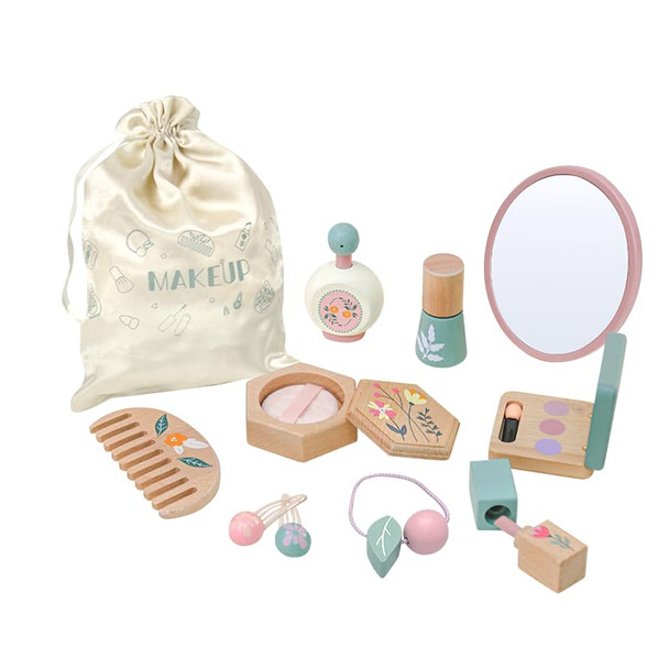 Yunhe Xinqiao Toys Factory Wooden Makeup Toy Set For Girls 11 Pcs