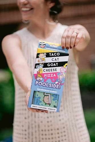 Taco Cat Goat Cheese Pizza Pool Edition Wildly Entertaining Waterproof Card Game For Outdoor Game Days