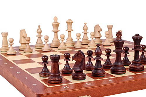 Chess And Games Shop Muba Wooden Tournament Chess Set With Wooden Board And Chess Pieces 48Cm
