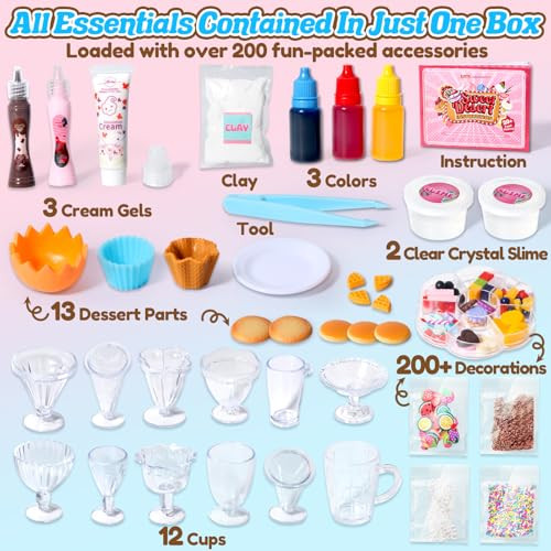 Trubic 18 Minature Food Slime Kit For Girls Mini Sweet Dessert and