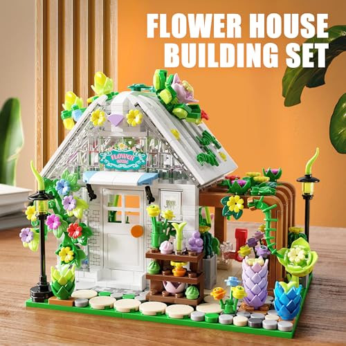 Tycole Flower House Building Set With Lights Garden House Building Toy Kits 719Pcs