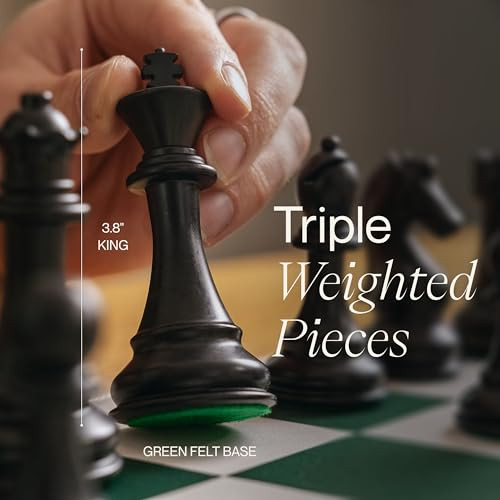 Rook and Roll Tournament Size Chess Set For Adults 15+ With 54 Opening Cards 2.2 Oz