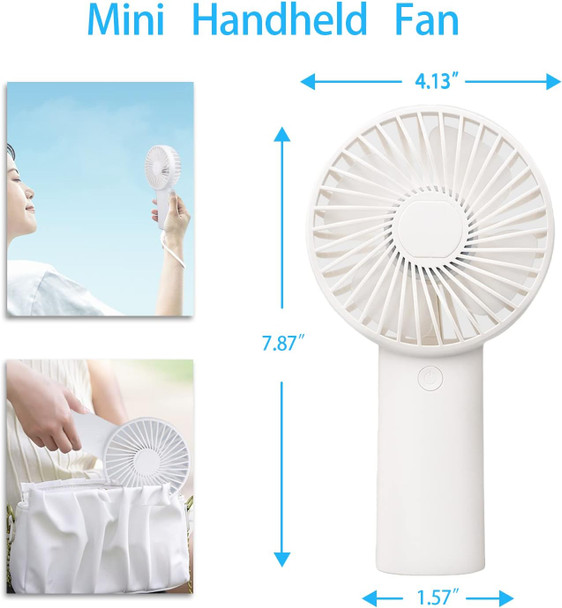 Handheld Fan, Portable Fan With Usb Rechargeable Battery, 3 Speed 820 Hours Working Time For Indoor, Outdoor, Makeup, Travelling Handheld Fan, Portable Fan With Usb Rechargeable Battery, 3 Speed 820 Hours Working Time For Indoor, Outdoor, Makeup, Travelling