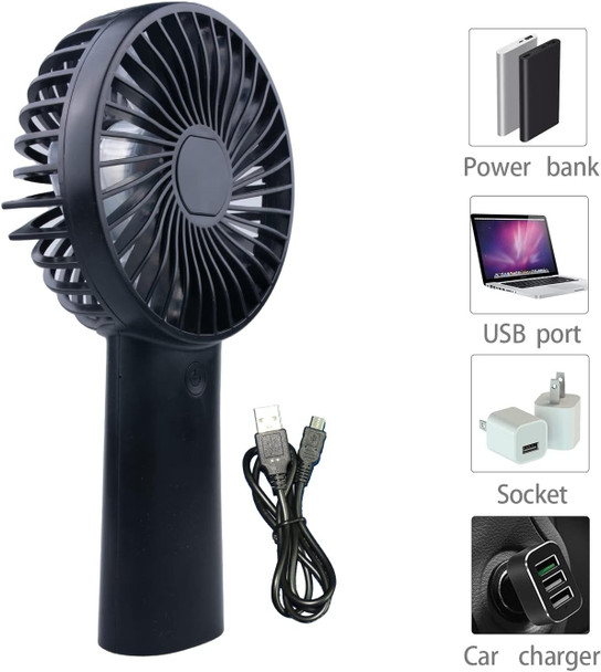 Handheld Fan, Portable Fan With Usb Rechargeable Battery, 3 Speed For Indoor, Outdoor, Makeup, Travelling, Camping, Summer Handheld Fan, Portable Fan With Usb Rechargeable Battery, 3 Speed For Indoor, Outdoor, Makeup, Travelling, Camping, Summer