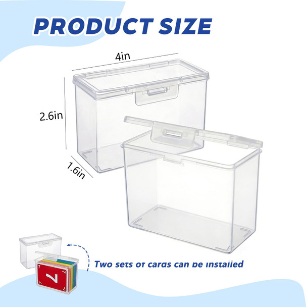 Dimore Clear Playing Card Case 2 Pack Clear