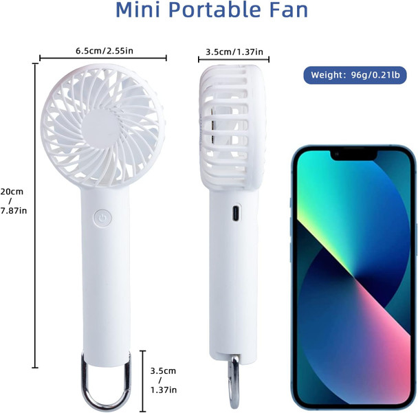 Handheld Fan, Portable Mini Fan With Usb Rechargeable Battery, 3 Speeds 610 Hours Working Time For Indoor, Outdoor, Makeup Handheld Fan, Portable Mini Fan With Usb Rechargeable Battery, 3 Speeds 610 Hours Working Time For Indoor, Outdoor, Makeup