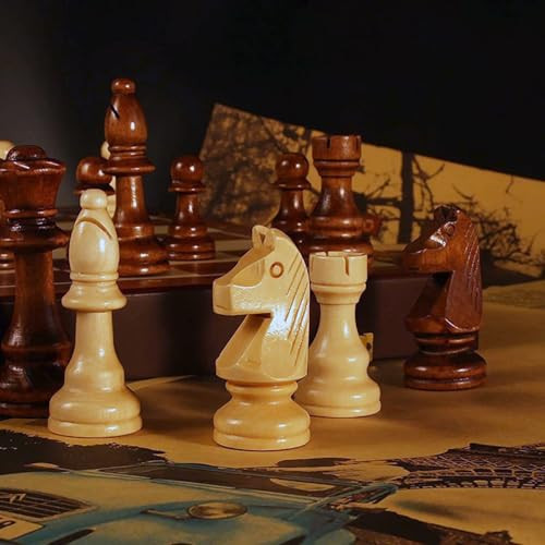 Strategyify 15 Folding Walnut Chess Set With Storage