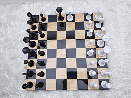 Bestchic Large Chess Set With High Polymer Zinc Alloy Weighted Chess Pieces'chess 15.7 Inches