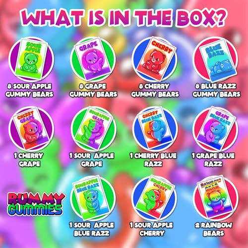 Rummy Gummies Exciting Family Card Game 25 Players Ages 8+ Colorful Gummy Bear