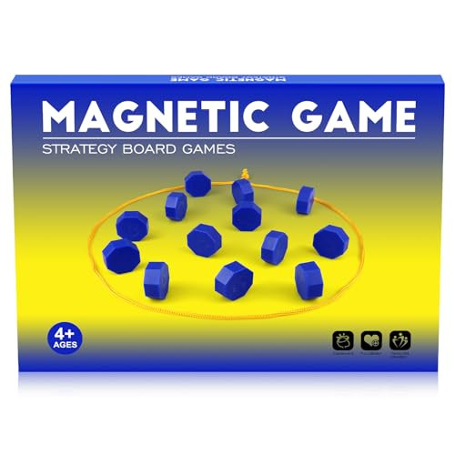 Bameca Magnetic Chess Game With FullSize Stones Magnet Game With String For