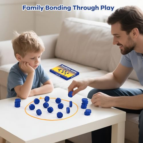 Bameca Magnetic Chess Game With FullSize Stones Magnet Game With String For