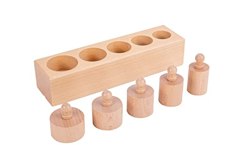 Yunhe Xinqiao Toys Factory Montessori Toys For Babies 612 Months Wooden Knob Log Cylinder Blocks 4 Piece