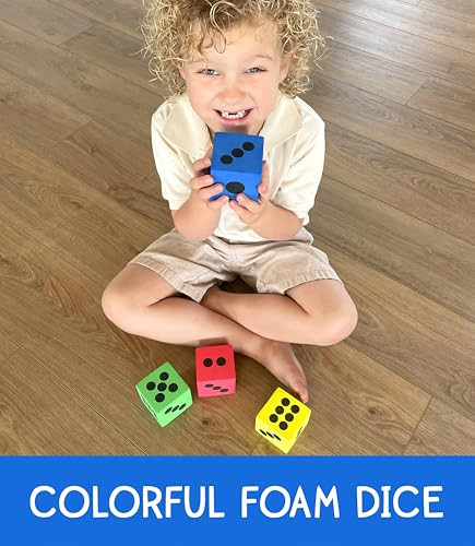 Blu Jay 4 Foam Jumbo Playing Dice Red