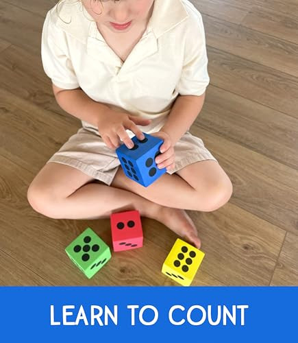 Blu Jay 4 Foam Jumbo Playing Dice Red