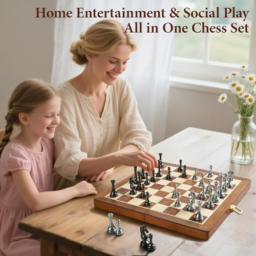 Elongdi Metal Chess Set For Adults And Kids 12 Inch
