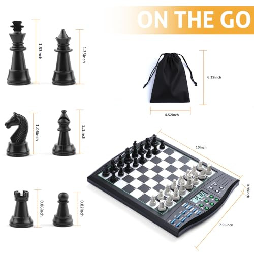 Leveroam Talking Chess Academy With Voice Teaching System Electronic Chess Set With