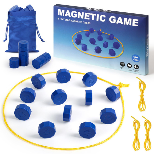 Faigcoy Magnetic Chess Game With 24 FullSize Stones Magnet Game With 3