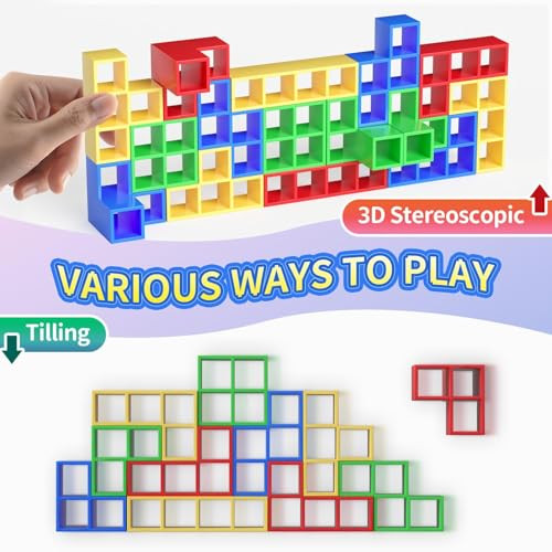 Ziogogco Game Gifts Balance Stacking Blocks Game'perfect For Family Parties TravelBoys Girls 48 Pcs