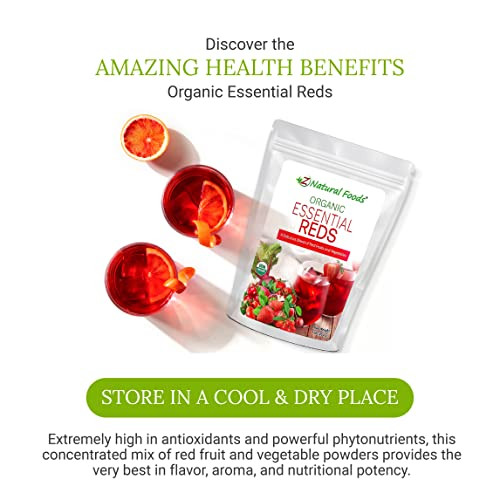 Z Natural Foods Organic Essential Reds Organic Juice Powder Super Blend Of 10 Red 1 Lb Red