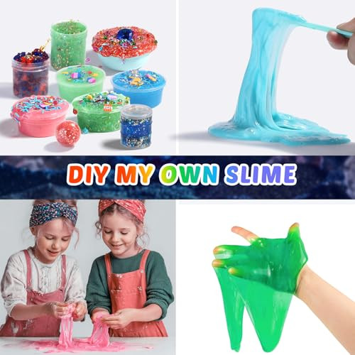 Uiviehir Science Exploring Slime Kit For Kids Crunchy Slime Stress Relief Minerals