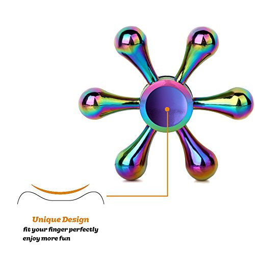 Scione Metal Fidget Spinner Sensory Hand Fidget Toy Anxiety Toys Stress Relief 5 Pack