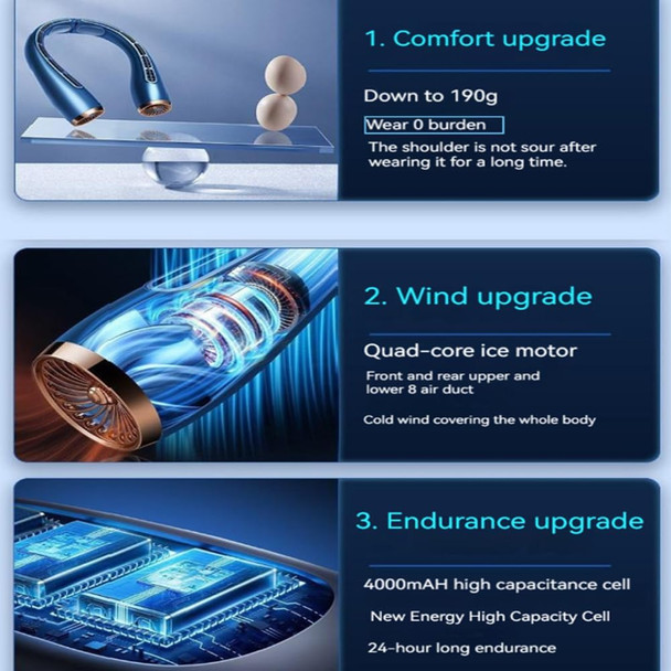 Hanging Neck Electric Fan,Usb Charging Fan,Portable Neck Hanging Fan,Hanging Neck Fan,4000 Milliampere Battery,Foldable Neck Hanging Neck Electric Fan,Usb Charging Fan,Portable Neck Hanging Fan,Hanging Neck Fan,4000 Milliampere Battery,Foldable Neck