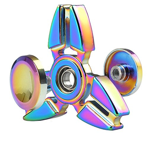 Junan Metal Rainbow Fidget Spinner ToysHand Spinners Toy Can Spin 13 Min