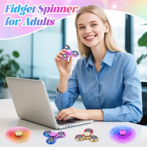 Gigilli Fidget Spinner Anxiety Fidget Spinners For Kids 812 Sensory Fidget Toys 2 Pack
