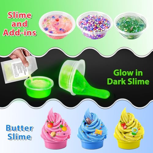 Yopinsand Diy Slime Kit Slime Making Kit For Girls Crystal Clear Slime 32 Cups Clear