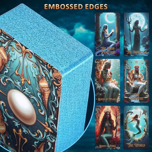 Xsylohxl Ethereal and Celestial Ocean Tarot Deck For Beginners Unique Marine Four Blue