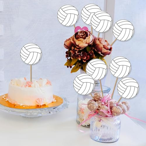 Zoiiwa Volleyball Cutouts Diy Sport Theme Party Decoration For Baby Shower Birthday 60 Pcs
