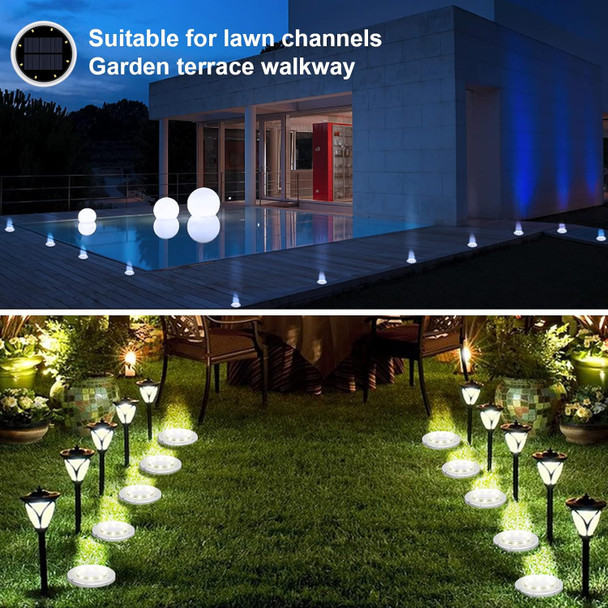 8 Pack White Solar Ground Lights,8 Led Waterproof InGround Lights Solar Powered Garden Lights Patio Disk Lights Outdoor Landscape 8 Pack White Solar Ground Lights,8 Led Waterproof InGround Lights Solar Powered Garden Lights Patio Disk Lights Outdoor Landscape