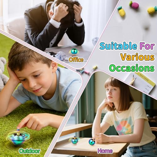 Atesson Inverted Spinning Fidget Spinner Metal Fidget Toys With HighSpeed Spinning For