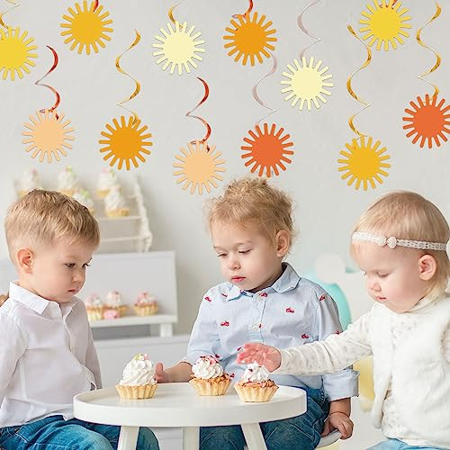 Zoiiwa Boho Sun Banners First Trip Around The Sun Birthday Decorations Muted 60Pcs