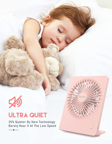 Zuvas Desk Fan Battery Operated Fan Rechargeable 180°Tilt Folding Personal Fan Ultra Quiet Small Portable Fan 3 Speed Adjustable Zuvas Desk Fan Battery Operated Fan Rechargeable 180°Tilt Folding Personal Fan Ultra Quiet Small Portable Fan 3 Speed Adjustable