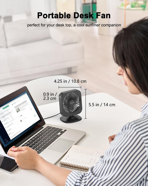 Zuvas Mini Desk Fan Small Powerful Personal Fan Strong Airflow Usb Fan 3 Speed Adjustable Table Fan 70° Tilt Electric Portable Zuvas Mini Desk Fan Small Powerful Personal Fan Strong Airflow Usb Fan 3 Speed Adjustable Table Fan 70° Tilt Electric Portable