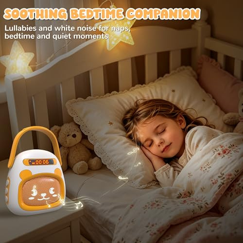 Futesi Portable Kids Music Player For Toddlers Preloaded Stories Music Lullabies and White