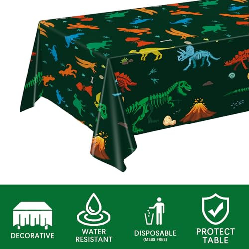 Linhaxm Dinosaur Birthday Decorations Dinosaur Party Supplies Includes Plates Cups Napkins Cutlery 166 Pcs