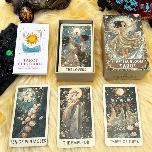 Dpehakmk Tarot Deck Unique 78 Floral Tarot Cards With Guidebook Modern Witch