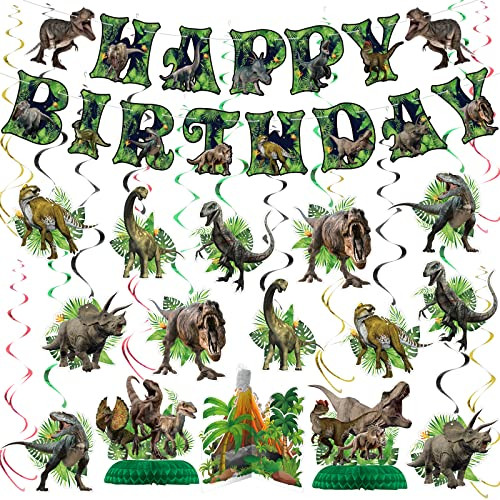 Nicowarm Dinosaur Birthday Party Decorations Set