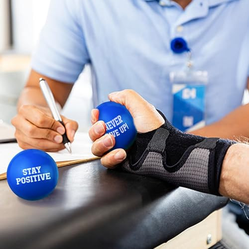 Xipegpa Foam Motivational Stress Relief Ball With Motivational Language (Blue Round 40Pcs Blue