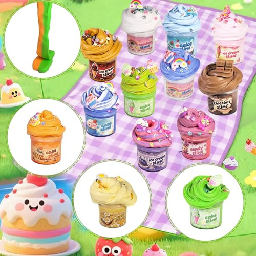 Kmbtqre Butter Slime Kit For Girl Boys Party Favors Fidget Toy Stocking 15Pack