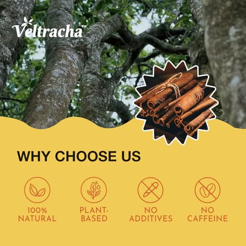 Veltracha Premium Turmeric Ginger Cinnamon Tea Bags 120 Tea Bags 100% Natural