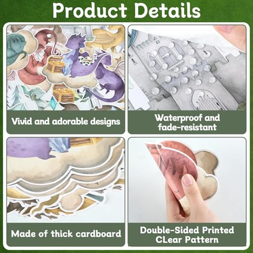 Zoiiwa Dragon Birthday Party Decorations Watercolor Magic Dragon Banner Hanging Swirl Fantasy 32Pcs