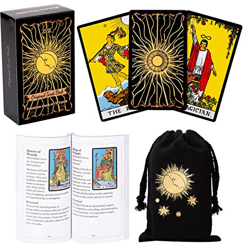 Vitacera Original Tarot Cards Deck With Guidebook and Linen Tarot Bag