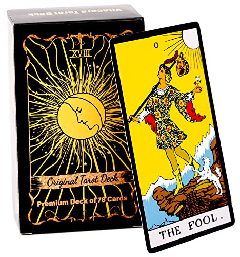 Vitacera Original Tarot Cards Deck With Guidebook and Linen Tarot Bag